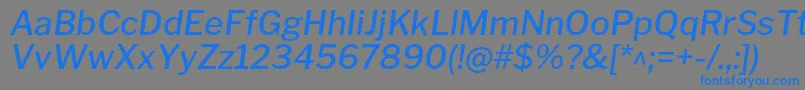 LibrefranklinMediumitalic Font – Blue Fonts on Gray Background