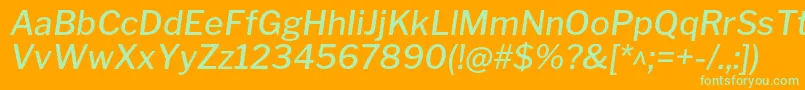 LibrefranklinMediumitalic Font – Green Fonts on Orange Background