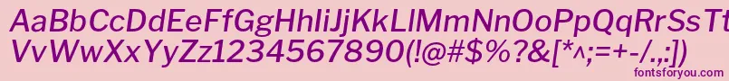 LibrefranklinMediumitalic Font – Purple Fonts on Pink Background