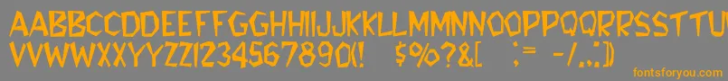 Larousse Font – Orange Fonts on Gray Background