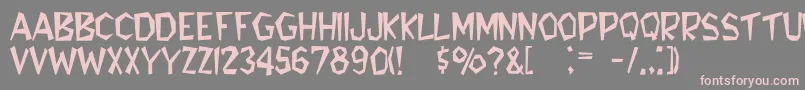 Larousse Font – Pink Fonts on Gray Background