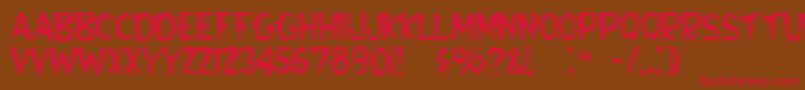 Larousse Font – Red Fonts on Brown Background