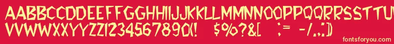 Larousse Font – Yellow Fonts on Red Background