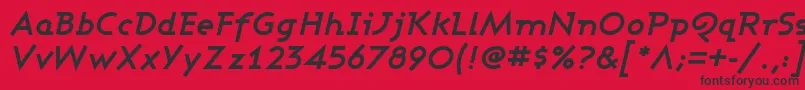 AshbyBoldItalic Font – Black Fonts on Red Background