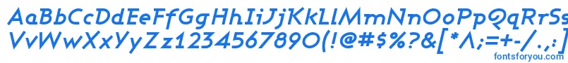 AshbyBoldItalic Font – Blue Fonts on White Background