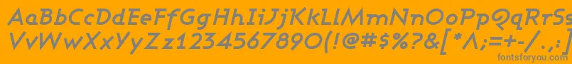 フォントAshbyBoldItalic – オレンジの背景に灰色の文字