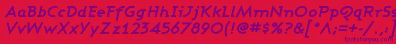 AshbyBoldItalic Font – Purple Fonts on Red Background