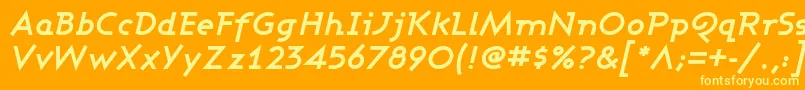 AshbyBoldItalic Font – Yellow Fonts on Orange Background