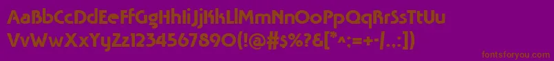 Tbrm Font – Brown Fonts on Purple Background