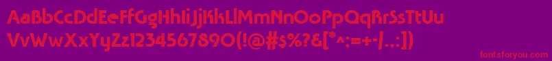 Tbrm Font – Red Fonts on Purple Background