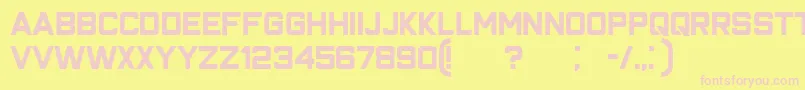 Closeness-fontti – vaaleanpunaiset fontit keltaisella taustalla