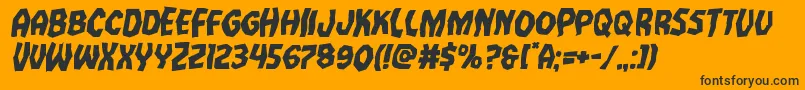 Vampirebrideruinital Font – Black Fonts on Orange Background