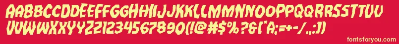 Vampirebrideruinital Font – Yellow Fonts on Red Background