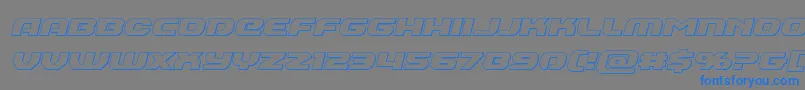 Annapolisoutital Font – Blue Fonts on Gray Background