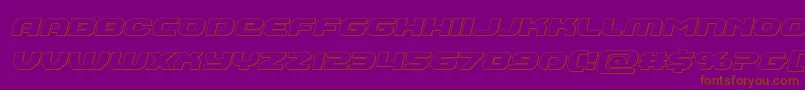 Шрифт Annapolisoutital – коричневые шрифты на фиолетовом фоне