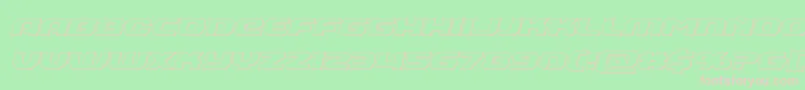 Шрифт Annapolisoutital – розовые шрифты на зелёном фоне