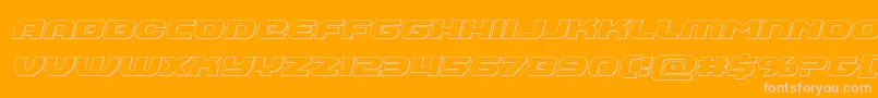 Annapolisoutital-Schriftart – Rosa Schriften auf orangefarbenem Hintergrund