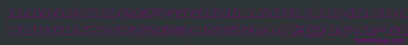 Шрифт Annapolisoutital – фиолетовые шрифты на чёрном фоне