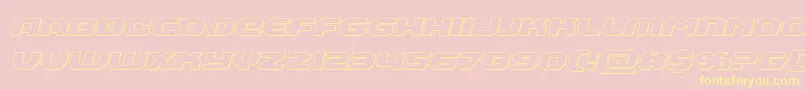 Шрифт Annapolisoutital – жёлтые шрифты на розовом фоне