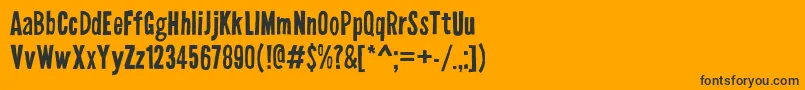 Czcionka Spidola – czarne czcionki na pomarańczowym tle