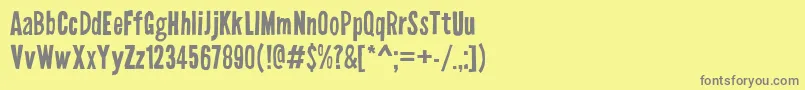 Czcionka Spidola – szare czcionki na żółtym tle