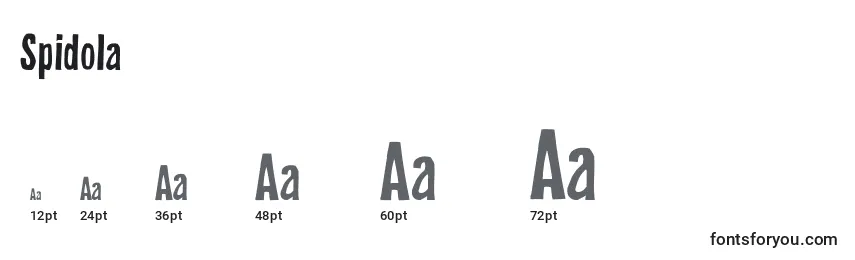 Spidola Font Sizes