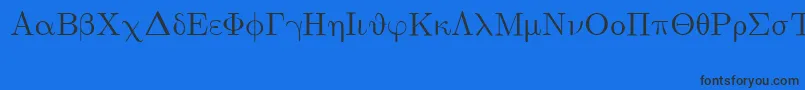EuclidSymbol Font – Black Fonts on Blue Background