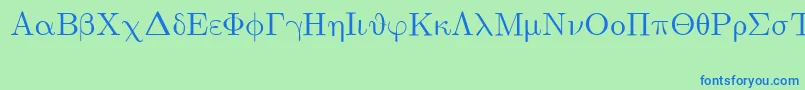 EuclidSymbol Font – Blue Fonts on Green Background