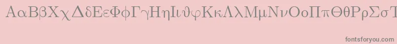EuclidSymbol-fontti – harmaat kirjasimet vaaleanpunaisella taustalla