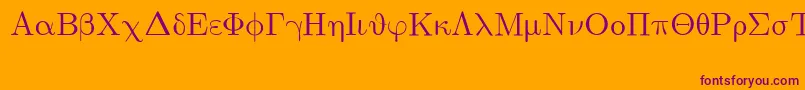 EuclidSymbol Font – Purple Fonts on Orange Background