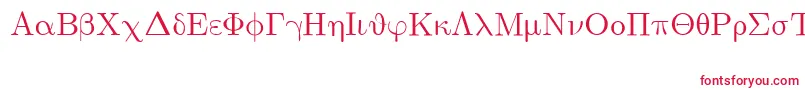 EuclidSymbol Font – Red Fonts on White Background
