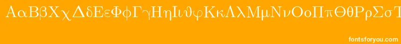 EuclidSymbol Font – White Fonts on Orange Background