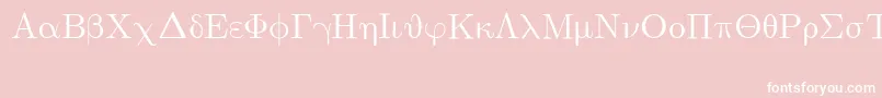 EuclidSymbol Font – White Fonts on Pink Background