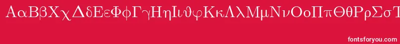 EuclidSymbol Font – White Fonts on Red Background