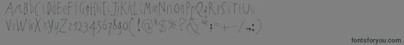 NoartonlychaosLight Font – Black Fonts on Gray Background