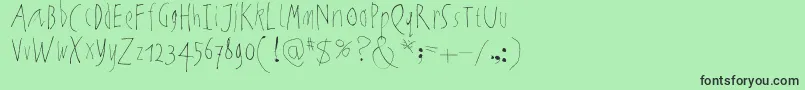 NoartonlychaosLight Font – Black Fonts on Green Background