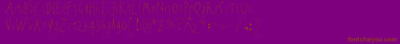 NoartonlychaosLight-Schriftart – Braune Schriften auf violettem Hintergrund