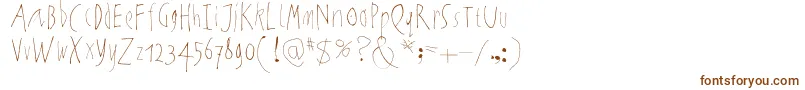 NoartonlychaosLight Font – Brown Fonts on White Background
