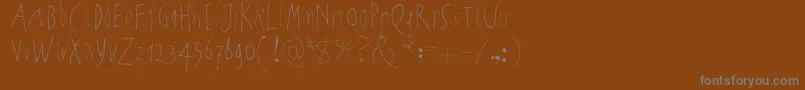 NoartonlychaosLight Font – Gray Fonts on Brown Background