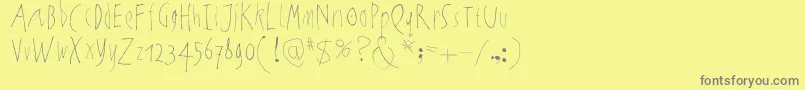 NoartonlychaosLight Font – Gray Fonts on Yellow Background