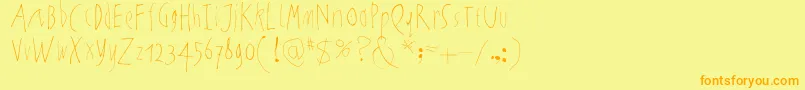 NoartonlychaosLight Font – Orange Fonts on Yellow Background