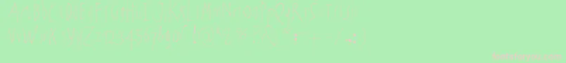 NoartonlychaosLight Font – Pink Fonts on Green Background