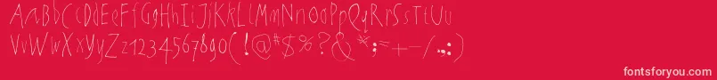 NoartonlychaosLight Font – Pink Fonts on Red Background
