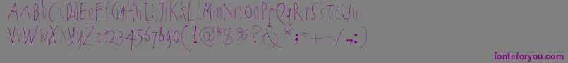 NoartonlychaosLight Font – Purple Fonts on Gray Background