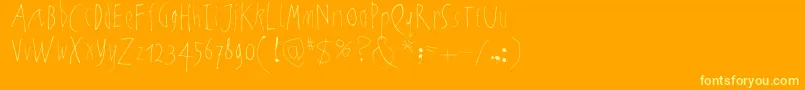 NoartonlychaosLight Font – Yellow Fonts on Orange Background