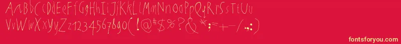 NoartonlychaosLight Font – Yellow Fonts on Red Background