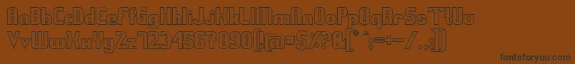 Police Swedfsso ffy – polices noires sur fond brun