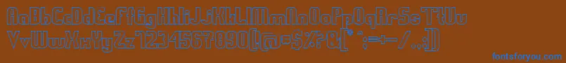 Swedfsso ffy Font – Blue Fonts on Brown Background