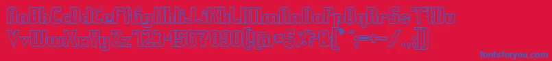 Swedfsso ffy Font – Blue Fonts on Red Background