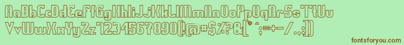 Шрифт Swedfsso ffy – коричневые шрифты на зелёном фоне
